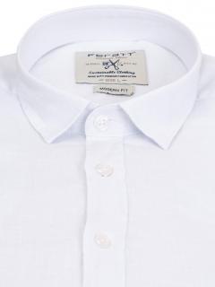 Pánská lněná košile CARIBBEAN MODERN 66 bílá Velikost: XXL
