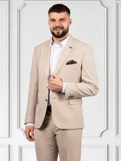 Pánské oblekové sako PABLO béžové Velikost: 176/50