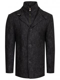 Pánský kabát FERATT černý vzor Velikost: 56