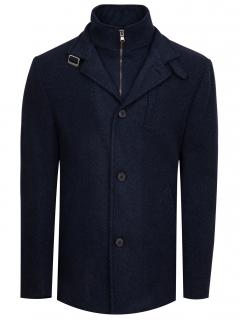 Pánský kabát FERATT modrý vzor II Velikost: 52