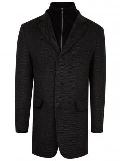 Pánský vlněný kabát TYMON II černý Velikost: 60