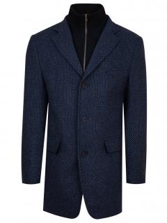 Pánský vlněný kabát TYMON II modrý Velikost: 56