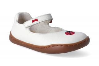 Barefoot baleríny Camper - TWS Sella Clara FirstWalkers Ladybugs Beige Velikost: 22, Délka boty: 135, Šířka boty: 63