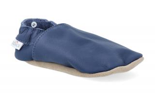 Barefoot capáčky baBice - BA 003 tmavě modrá Velikost: 18/19, Délka boty: 130, Šířka boty: 60