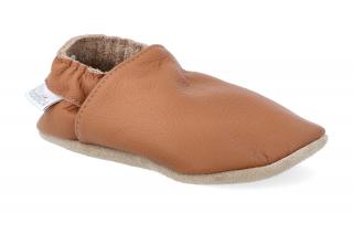 Barefoot capáčky baBice - BA 004 hnědá Velikost: 24/25, Délka boty: 160, Šířka boty: 74