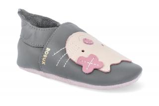 Barefoot capáčky Bobux - Kitten Grey Velikost: L, Délka boty: 136, Šířka boty: 60