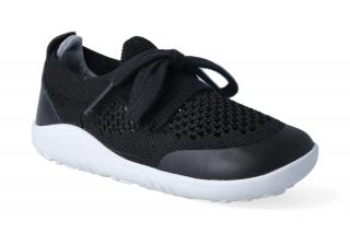 Barefoot capáčky Bobux - Play Knit Black + Charcoal Step-Up Velikost: 20, Délka boty: 126, Šířka boty: 59