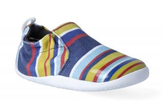 Barefoot capáčky Bobux - Xplorer Scamp Navy Stripe Velikost: 20, Délka boty: 129, Šířka boty: 59