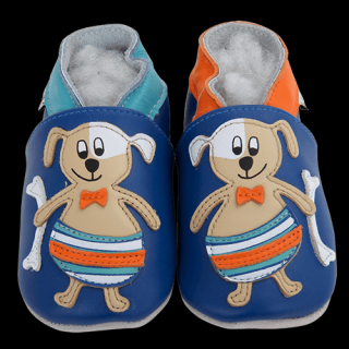 Barefoot capáčky Lait et Miel - Chien Velikost: 6-12M, Délka boty: 125, Šířka boty: 56