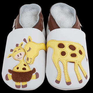 Barefoot capáčky Lait et Miel - Girafe Velikost: 0-6M, Délka boty: 115, Šířka boty: 50