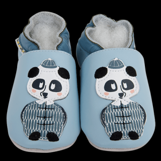Barefoot capáčky Lait et Miel - Panda Velikost: 0-6M, Délka boty: 115, Šířka boty: 53