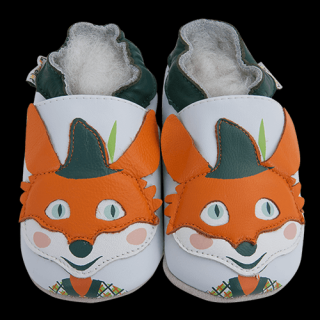 Barefoot capáčky Lait et Miel - Renard Robin Hood Velikost: 12-18M, Délka boty: 135, Šířka boty: 61