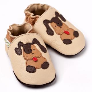 Barefoot capáčky Liliputi® - Beige Doggies Velikost: XXXXL, Délka boty: 183, Šířka boty: 82