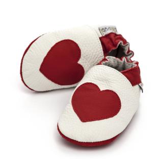 Barefoot capáčky Liliputi® - Red Love Velikost: XL, Délka boty: 150, Šířka boty: 74