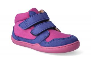 Barefoot kotníková obuv bLIFESTYLE - Loris velcro cranberry/ocean Velikost: 22, Délka boty: 149, Šířka boty: 62