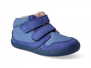 Barefoot kotníková obuv bLIFESTYLE - Loris velcro ocean/sky Velikost: 26, Délka boty: 177, Šířka boty: 68