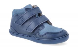 Barefoot kotníková obuv Blifestyle - Maki wool fleece merblau wide Velikost: 20, Délka boty: 136, Šířka boty: 59