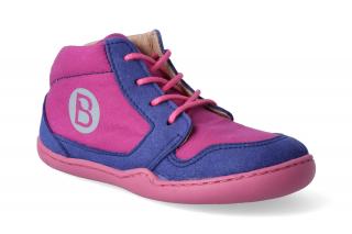 Barefoot kotníková obuv bLIFESTYLE - Opossum lace cranberry/ocean Velikost: 24, Délka boty: 164, Šířka boty: 65