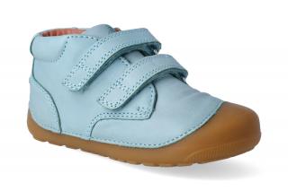 Barefoot kotníková obuv Bundgaard - Petit Velcro Jeans mint Velikost: 25, Délka boty: 155, Šířka boty: 63