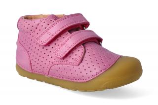 Barefoot kotníková obuv Bundgaard - Petit Velcro perft fuchia Velikost: 25, Délka boty: 155, Šířka boty: 63