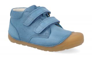 Barefoot kotníková obuv Bundgaard - Petit Velcro Petrol Velikost: 19, Délka boty: 118, Šířka boty: 54