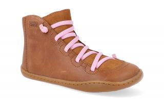 Barefoot kotníková obuv Camper - Peu Cami Brown/Pink Velikost: 33, Délka boty: 210, Šířka boty: 80
