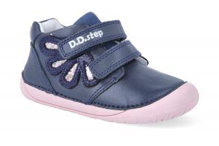 Barefoot kotníková obuv D.D.step S070-80 Royal Blue Velikost: 21, Délka boty: 138, Šířka boty: 62