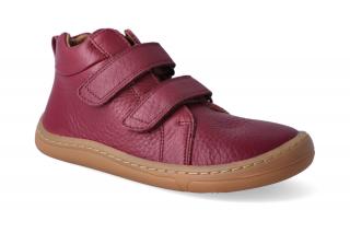 Barefoot kotníková obuv Froddo - BF High tops Bordeaux Velikost: 21, Délka boty: 135, Šířka boty: 63