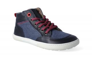 Barefoot kotníková obuv KOEL4kids - Bernardo fleece jeans Velikost: 29, Délka boty: 188, Šířka boty: 73