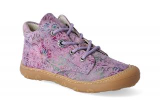 Barefoot kotníková obuv Ricosta - Pepino Dots Purple M Velikost: 20, Délka boty: 133, Šířka boty: 60