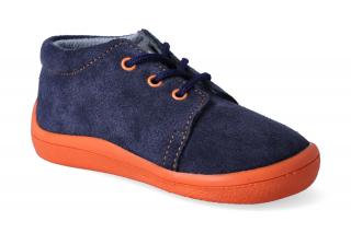Barefoot kotníková obuv s membránou Beda - Blue Mandarine tkanička Velikost: 21