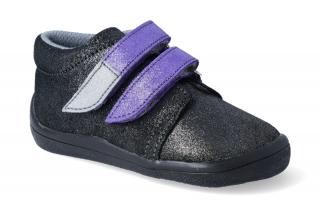 Barefoot kotníková obuv s membránou Beda - Dark violette Velikost: 30, Délka boty: 190, Šířka boty: 78
