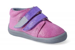Barefoot kotníková obuv s membránou Beda - Janette violet Velikost: 23, Délka boty: 142, Šířka boty: 66
