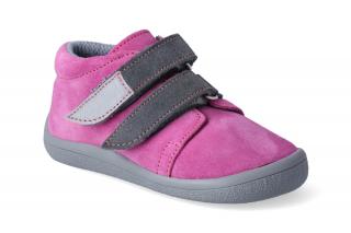 Barefoot kotníková obuv s membránou Beda - Rebecca Grey Velikost: 21, Délka boty: 131, Šířka boty: 62