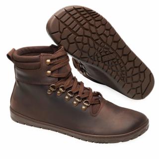 Barefoot kotníková obuv Zaqq - Expeq Brown Velikost: 37, Délka boty: 236, Šířka boty: 87