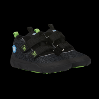 Barefoot obuv s membránou Affenzahn - Minimal Lowboot Knit Black Panther Velikost: 32, Délka boty: 213, Šířka boty: 76