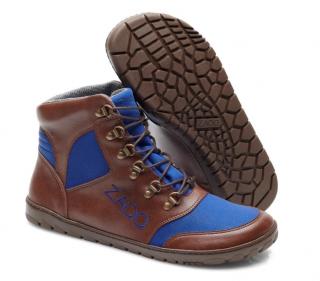 Barefoot outdoorová obuv Zaqq - Hiqe Brown blue Velikost: 37, Délka boty: 238, Šířka boty: 90