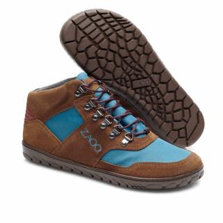 Barefoot outdoorová obuv Zaqq - Hiqe mid Blue marine Velikost: 39, Délka boty: 247, Šířka boty: 93