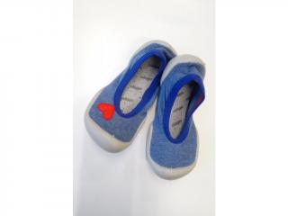 Barefoot ponožkoboty Collegien - Ballerines Jean's avec coeur Velikost: 30/31