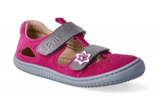 Barefoot sandálky Filii - Kaiman pink/grey M Velikost: 35