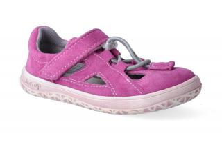 Barefoot sandálky Jonap - B9S růžová slim Velikost: 23, Délka boty: 150, Šířka boty: 65