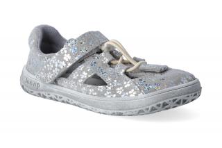 Barefoot sandálky Jonap - B9S šedá slim Velikost: 23, Délka boty: 150, Šířka boty: 65