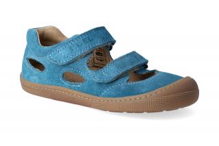 Barefoot sandálky KOEL4kids - Bernardinho Turquoise Velikost: 25, Délka boty: 165, Šířka boty: 68