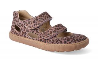 Barefoot sandálky KOEL4kids - Bernardo Old pink leopardini Velikost: 32, Délka boty: 210, Šířka boty: 80
