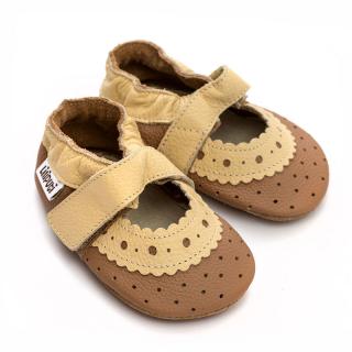 Barefoot sandálky Liliputi® - Almond Velikost: XXL, Délka boty: 160, Šířka boty: 76