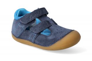 Barefoot sandálky Lurchi - Fioli Suede Navy Velikost: 21, Délka boty: 132, Šířka boty: 56