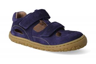Barefoot sandálky Lurchi - Nando modrá Velikost: 25, Délka boty: 165, Šířka boty: 62