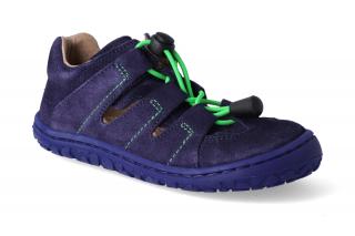 Barefoot sandálky Lurchi - Nathan modrá Velikost: 24, Délka boty: 158, Šířka boty: 61