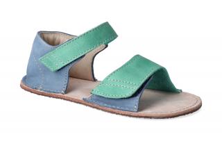 Barefoot sandálky OKbarefoot - Mirrisa modro-zelené Velikost: 25, Délka boty: 168, Šířka boty: 68