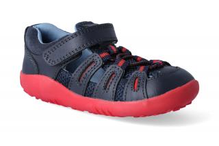 Barefoot sandály Bobux - Summit Navy + Red Step Up Velikost: 20, Délka boty: 133, Šířka boty: 56